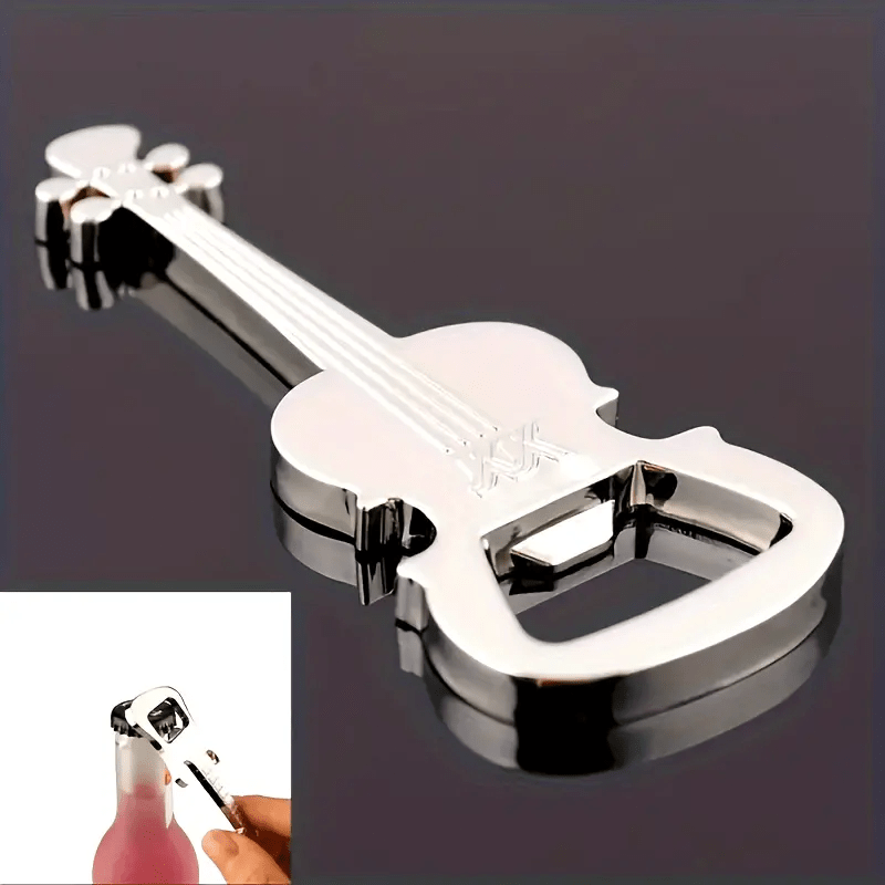 Guitar-Shaped Metal Bottle Opener
