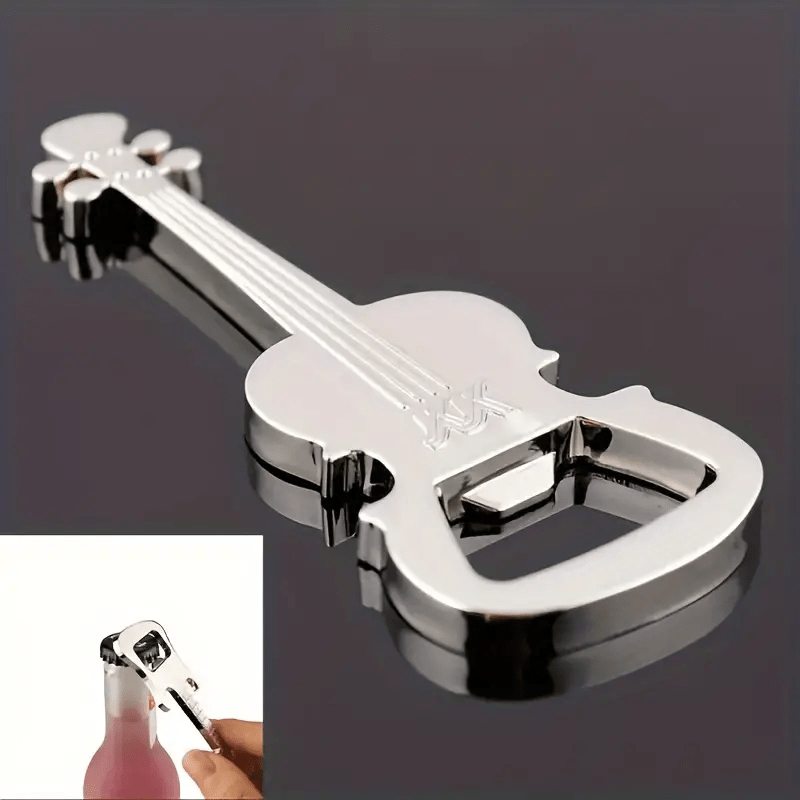 Guitar-Shaped Metal Bottle Opener