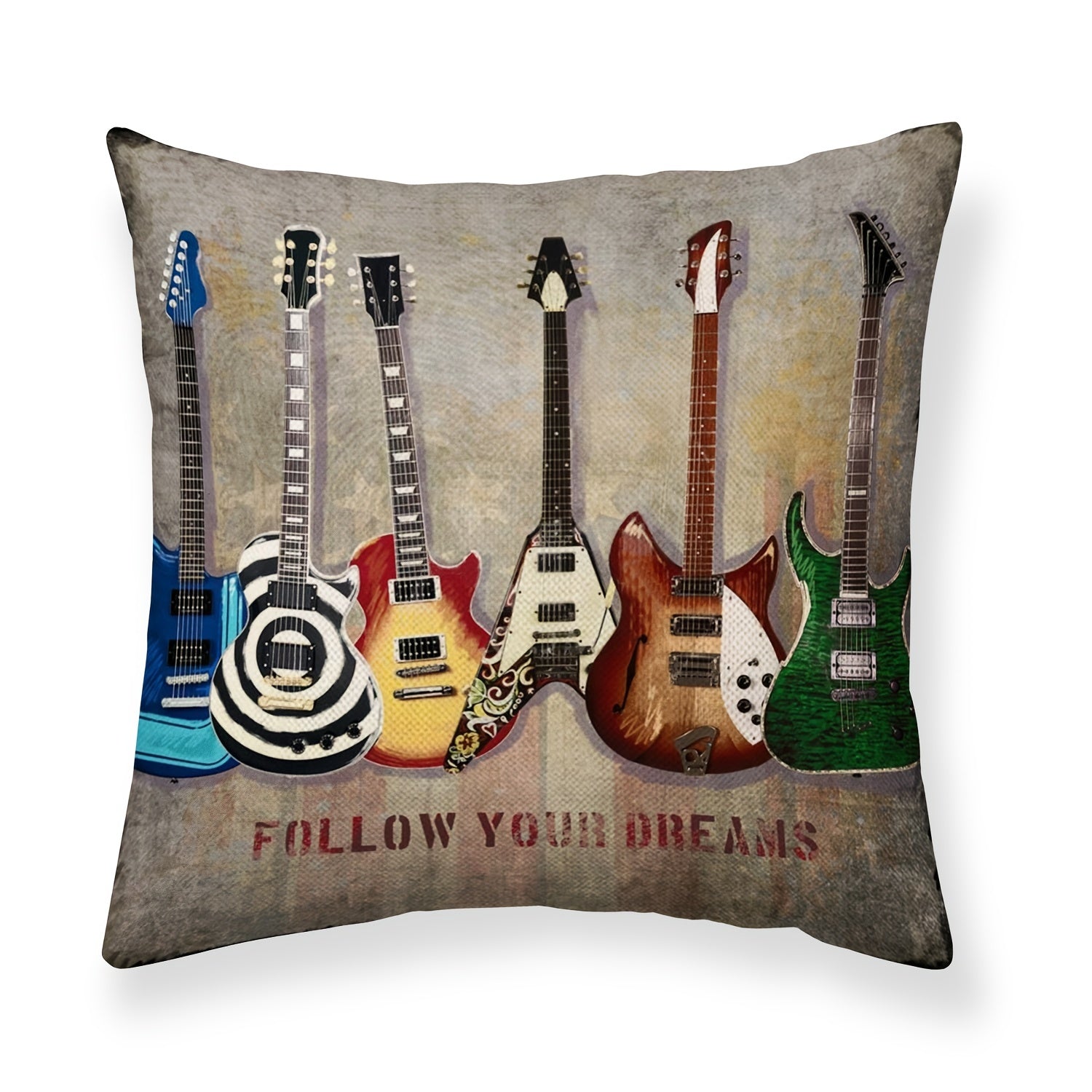 4pcs Rock Punk Style Throw Pillow Covers, 18 x 18 Inch
