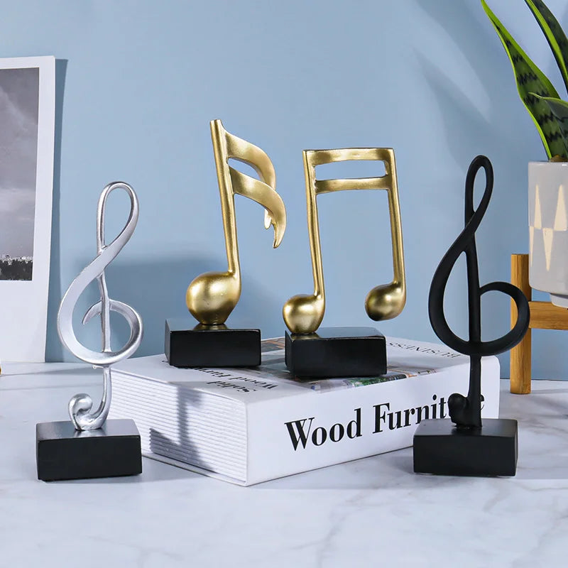 Music Note Symbols Musical Statue Desktop Decoration