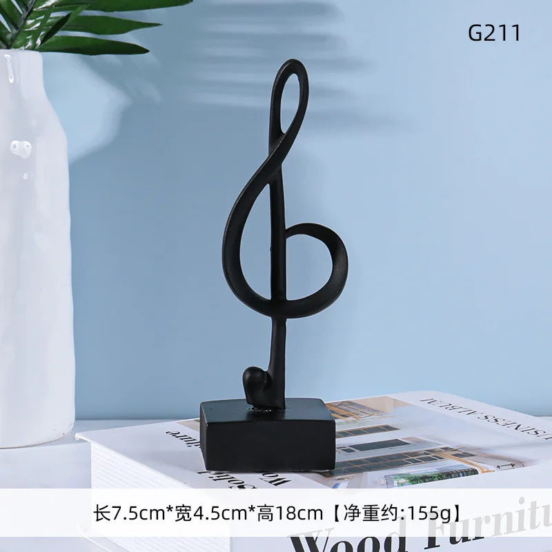 Music Note Symbols Musical Statue Desktop Decoration