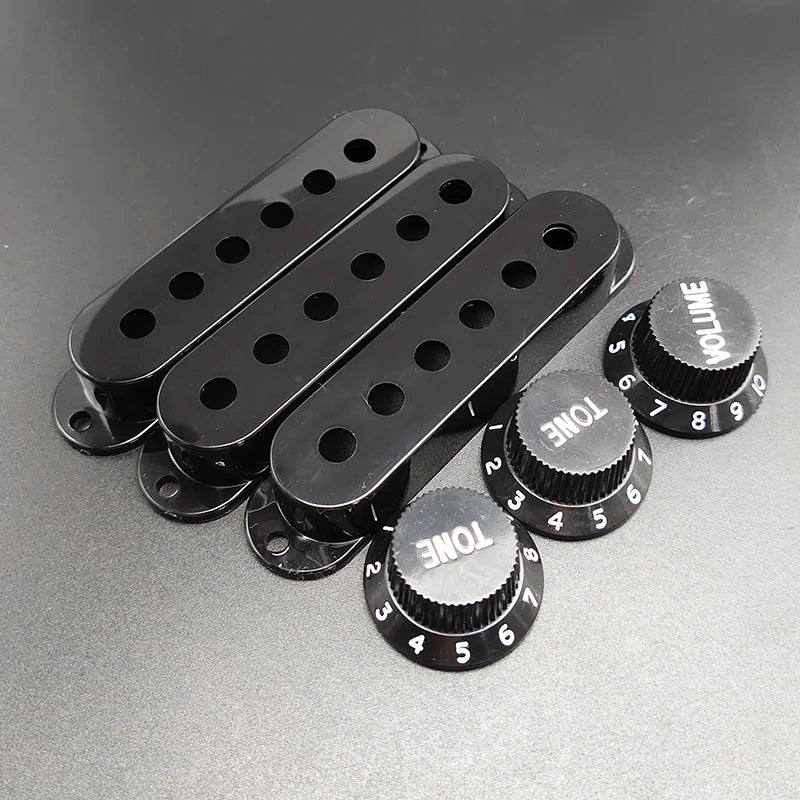 Colorful SSS Single Coil Pickup Covers for ST/SQ Electric Guitar Pickup with Volume Tone Knobs Lid/Shell/Top 48/50/52mm