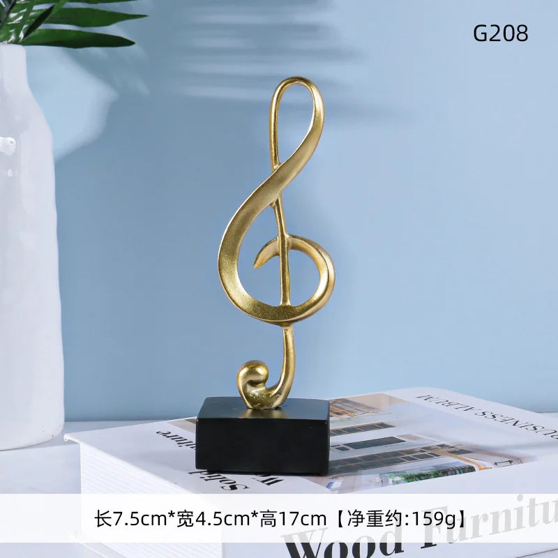 Music Note Symbols Musical Statue Desktop Decoration