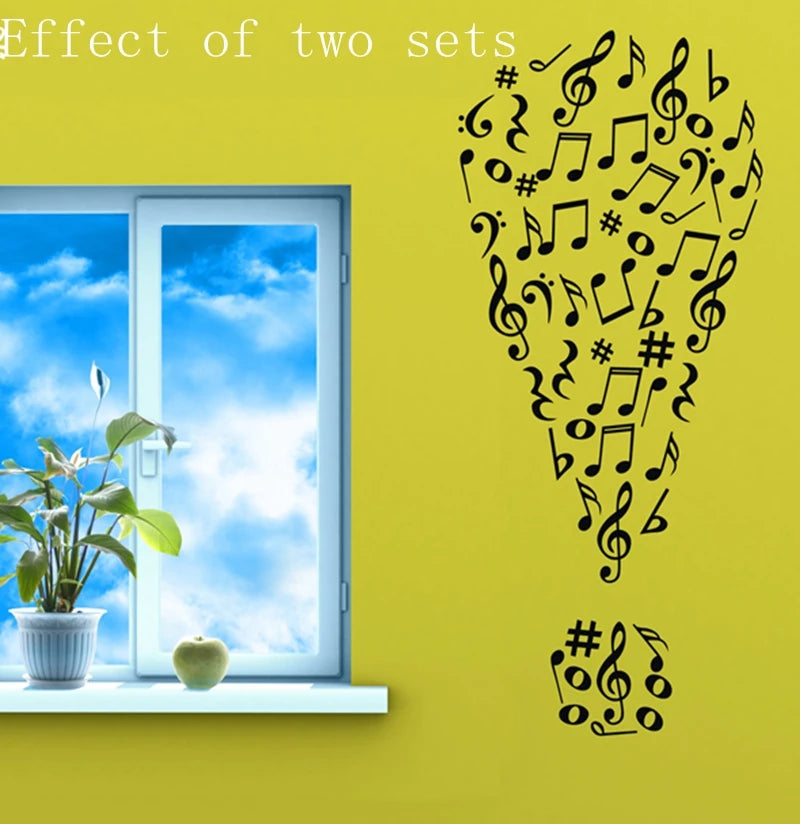 28 Vinyl Music Notes Variety Pack Wall Decal Stickers