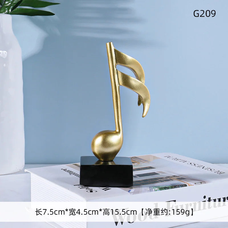 Music Note Symbols Musical Statue Desktop Decoration
