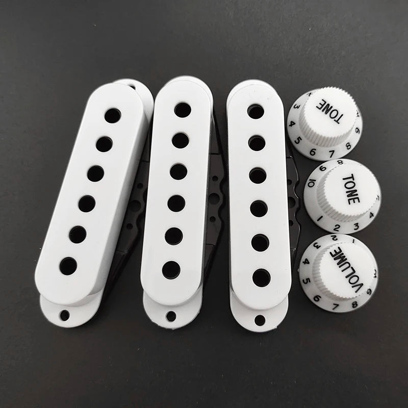 Colorful SSS Single Coil Pickup Covers for ST/SQ Electric Guitar Pickup with Volume Tone Knobs Lid/Shell/Top 48/50/52mm