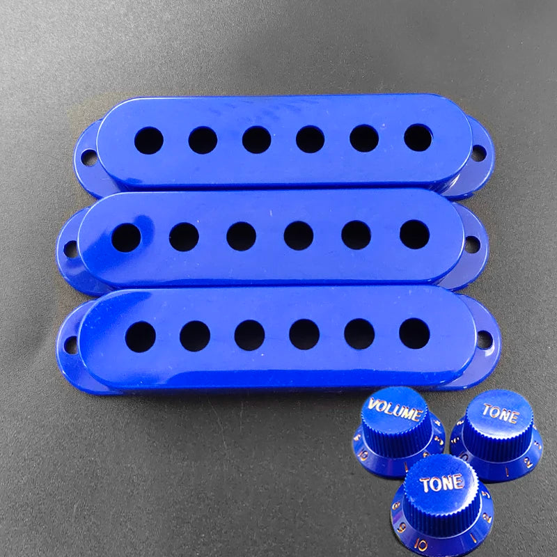 Colorful SSS Single Coil Pickup Covers for ST/SQ Electric Guitar Pickup with Volume Tone Knobs Lid/Shell/Top 48/50/52mm