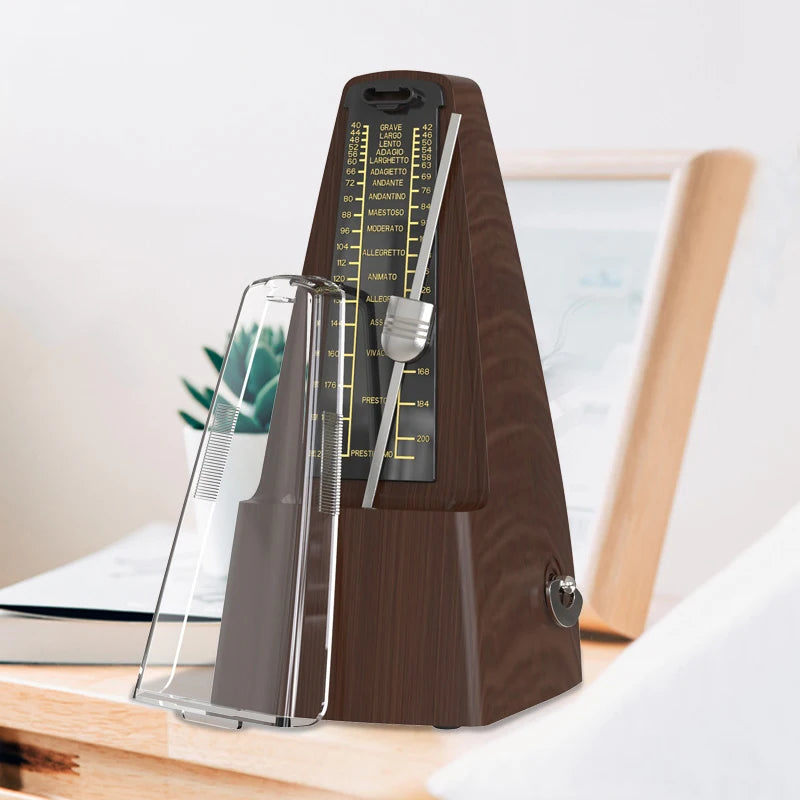 Mechanical Metronomes For Musical Instruments, Loud Sound, High Precision(Wood Grain)