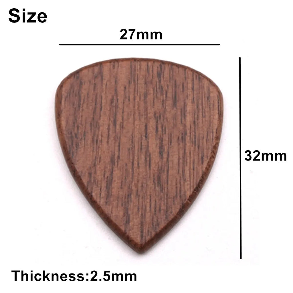 Exotic Wood Guitar Picks 3 Pieces Wooden Guitar Picks in Walnut Olive Wood Golden Sandalwood