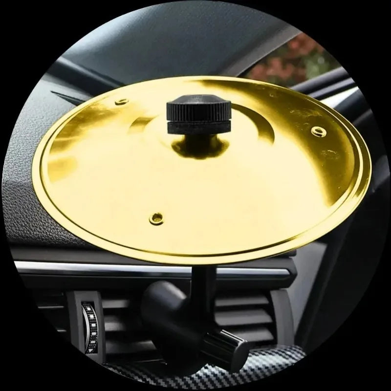 Car Collision Drum Cymbal Style Ventilation Drum Mini Drum Music Saucer Car Collision Alloy Easy To Install Clip on Ventilation