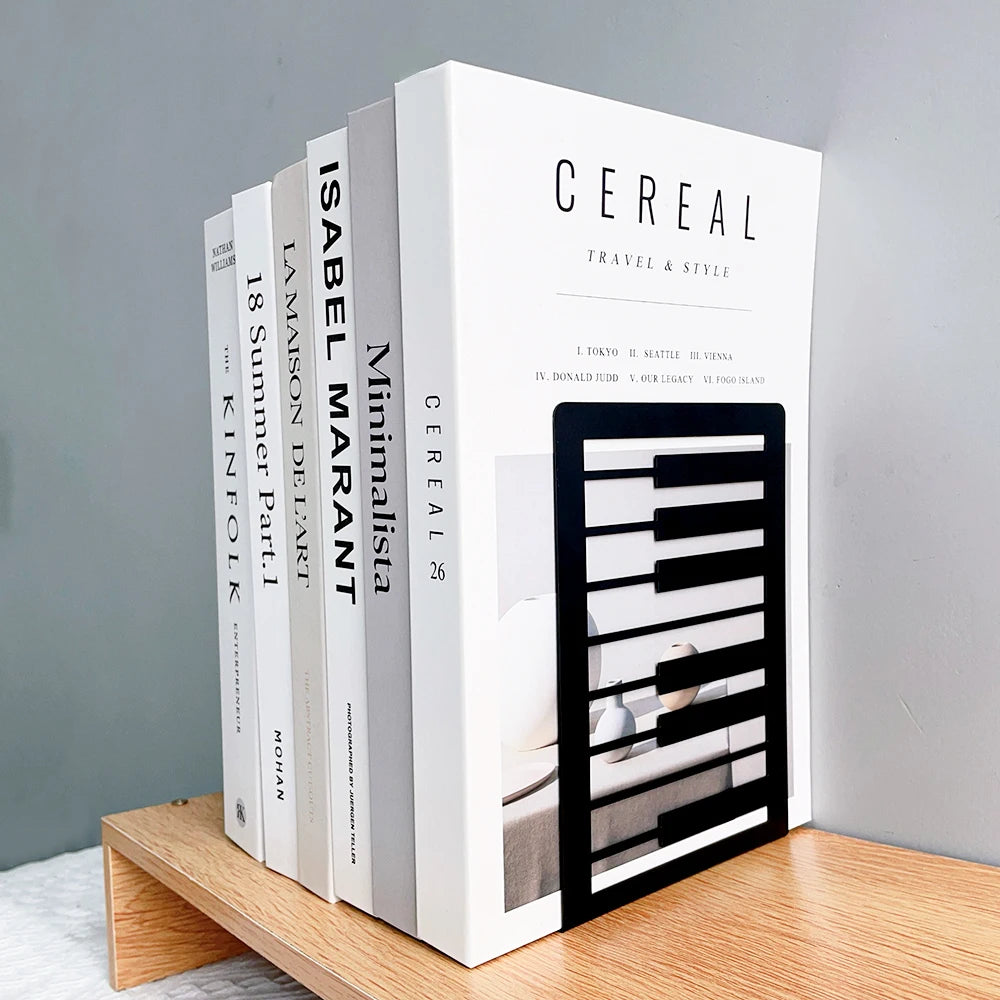 Piano Keys Metal Bookends