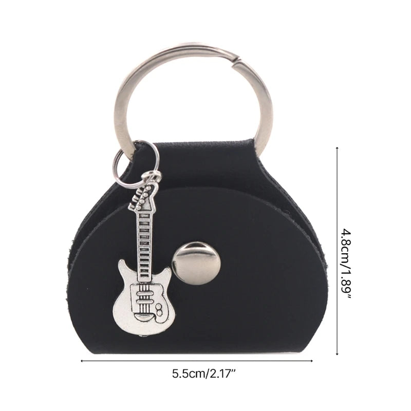 Guitar Pick Holder Case with Keyring & Small Pendant uuiuu