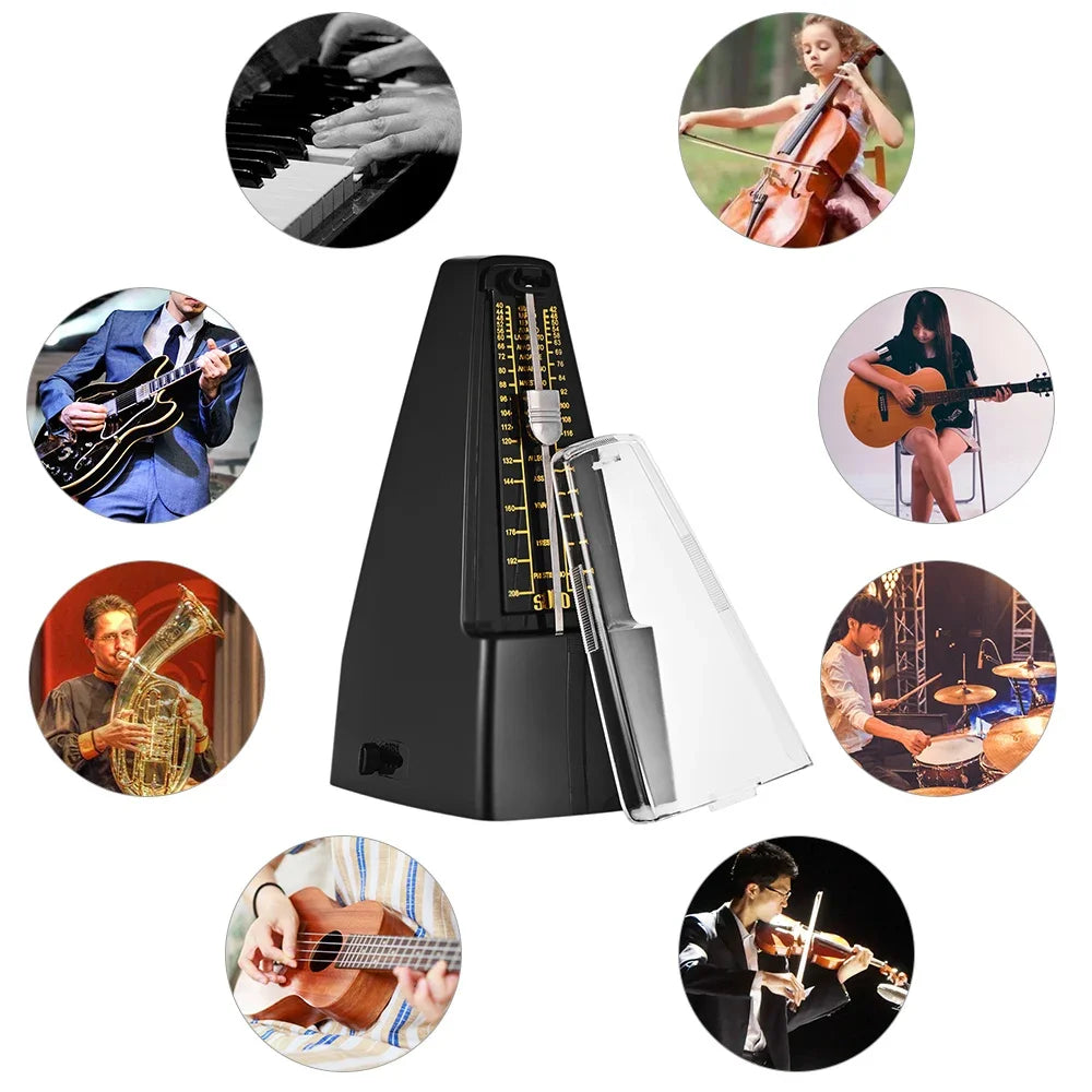 Mechanical Metronomes For Musical Instruments, Loud Sound, High Precision(Wood Grain)