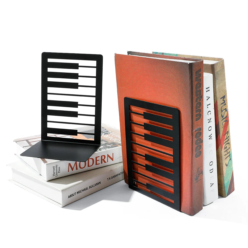 Piano Keys Metal Bookends