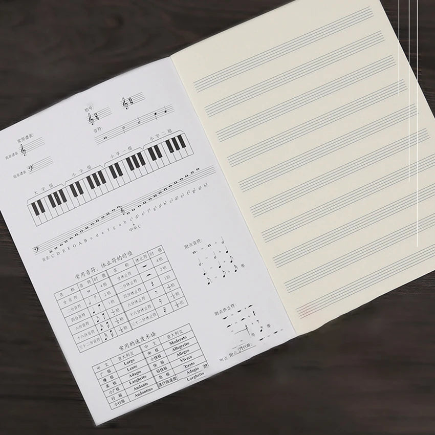 Piano/Standard Music Notation ￼Book