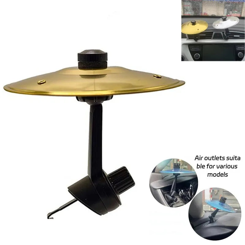 Car Collision Drum Cymbal Style Ventilation Drum Mini Drum Music Saucer Car Collision Alloy Easy To Install Clip on Ventilation