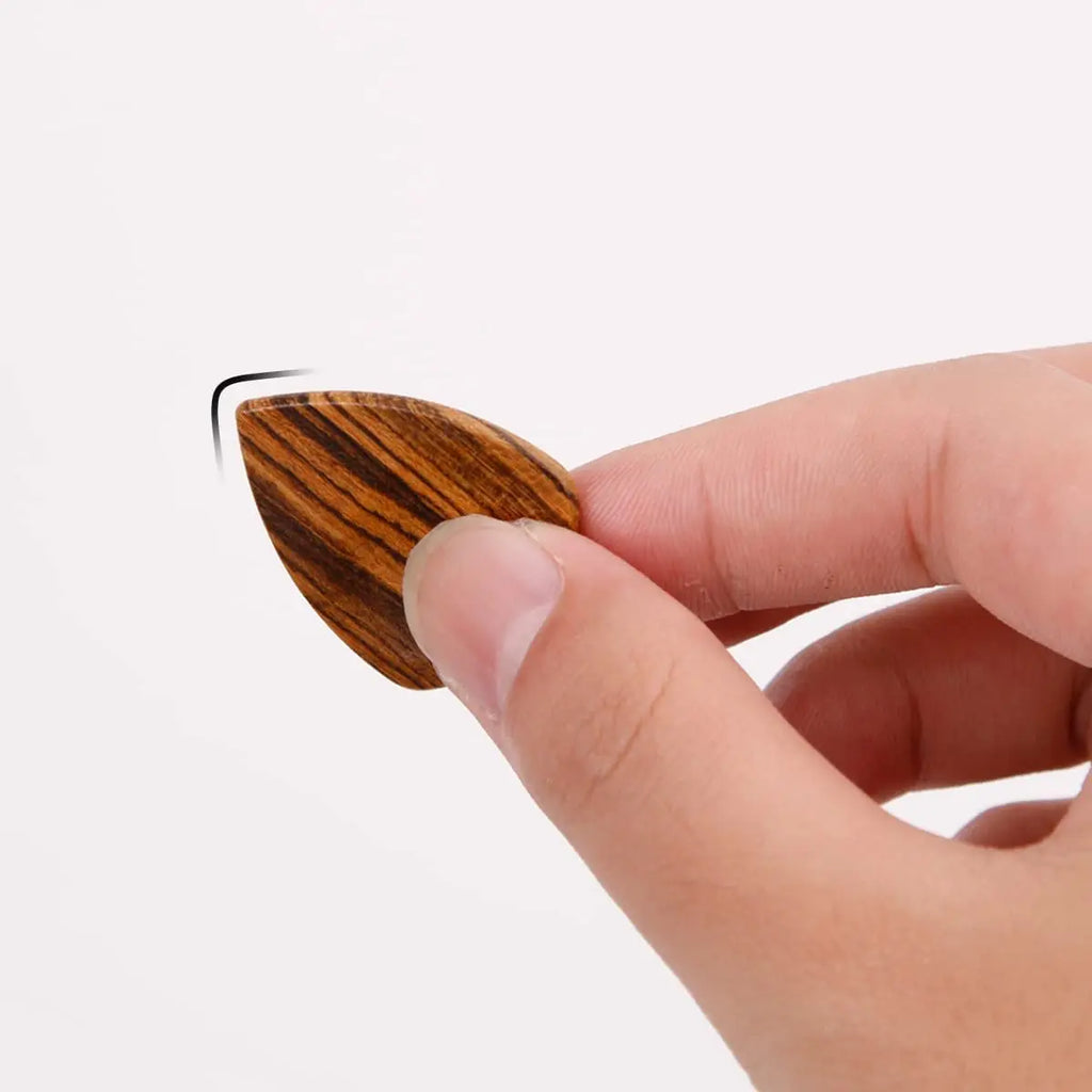 Exotic Wood Guitar Picks 3 Pieces Wooden Guitar Picks in Walnut Olive Wood Golden Sandalwood