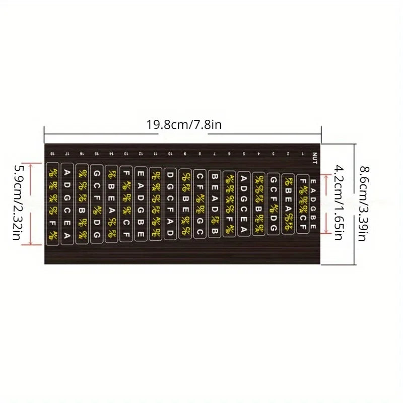 1 Pc Guitar Fretboard Note Stickers