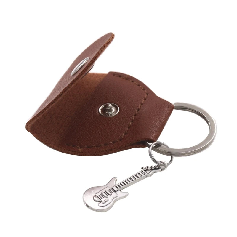 Guitar Pick Holder Case with Keyring & Small Pendant uuiuu
