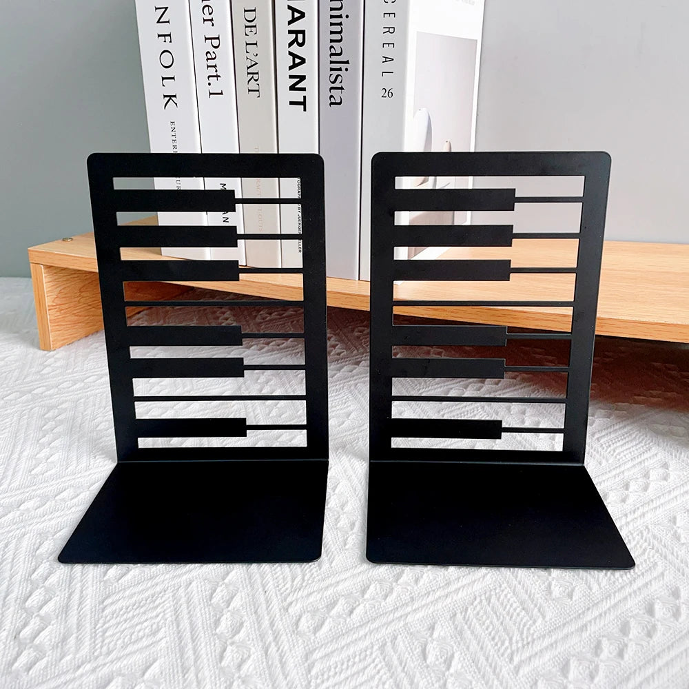 Piano Keys Metal Bookends