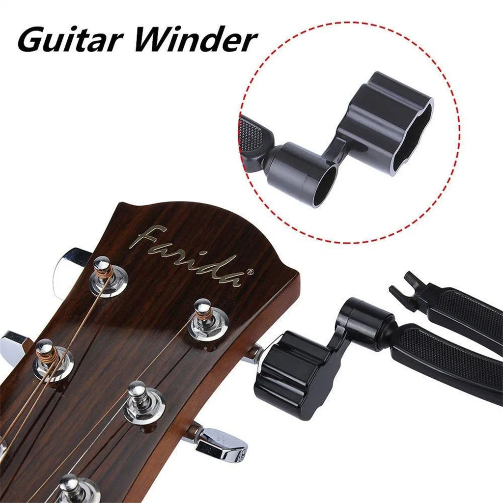 3 IN 1 Guitar String Winder + String Cutter + Pin Puller