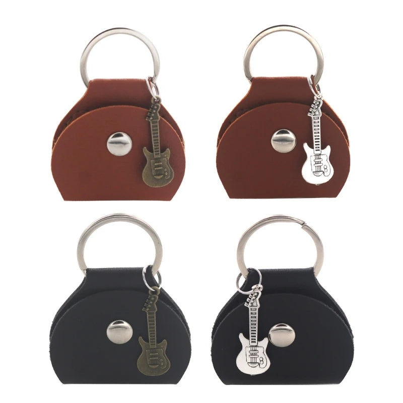 Guitar Pick Holder Case with Keyring & Small Pendant uuiuu