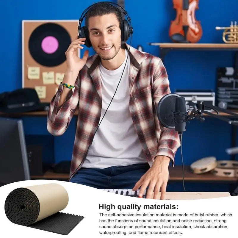 Acoustic Foam Self-adhesive Sound Insulation Panels High Density for Studio