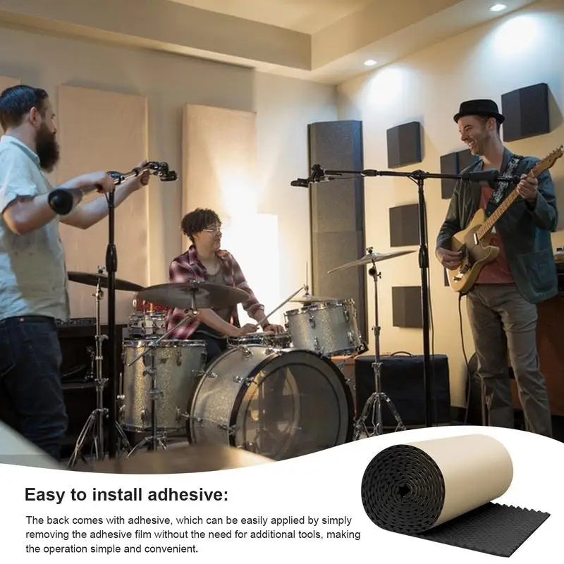 Acoustic Foam Self-adhesive Sound Insulation Panels High Density for Studio
