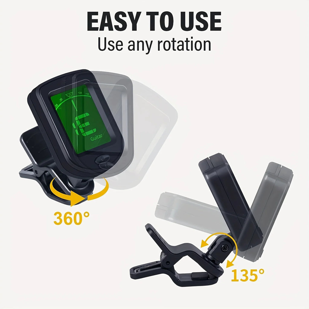 Guitar Capo, Tuner, 10 picks (Random) And Pick Holder