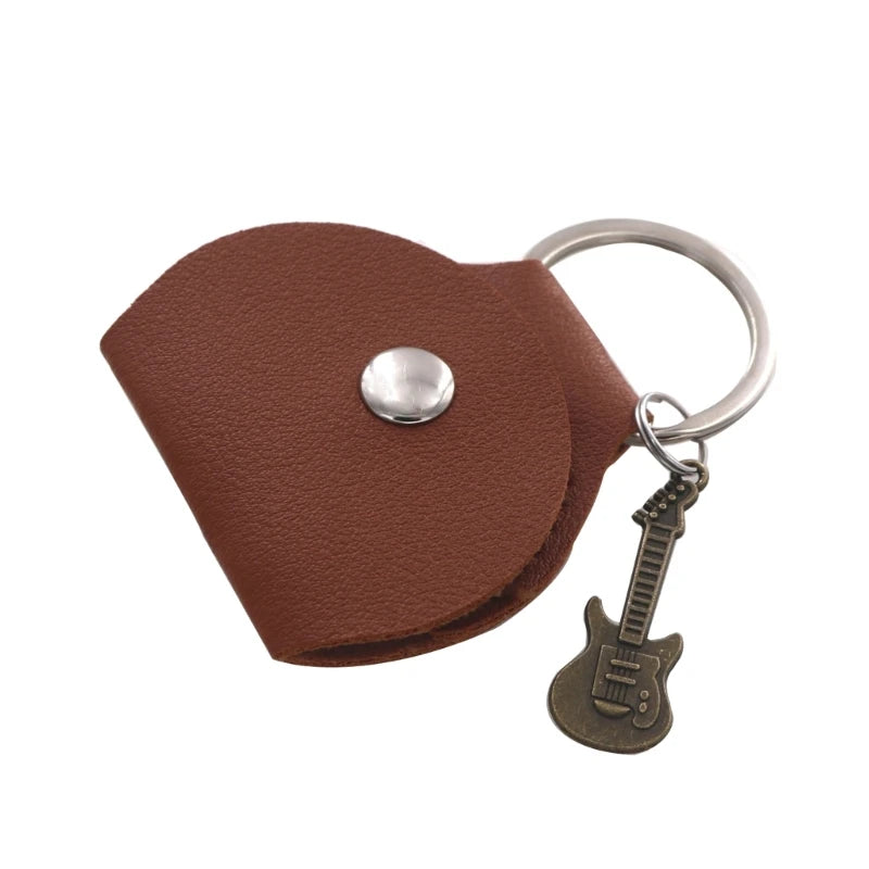 Guitar Pick Holder Case with Keyring & Small Pendant uuiuu