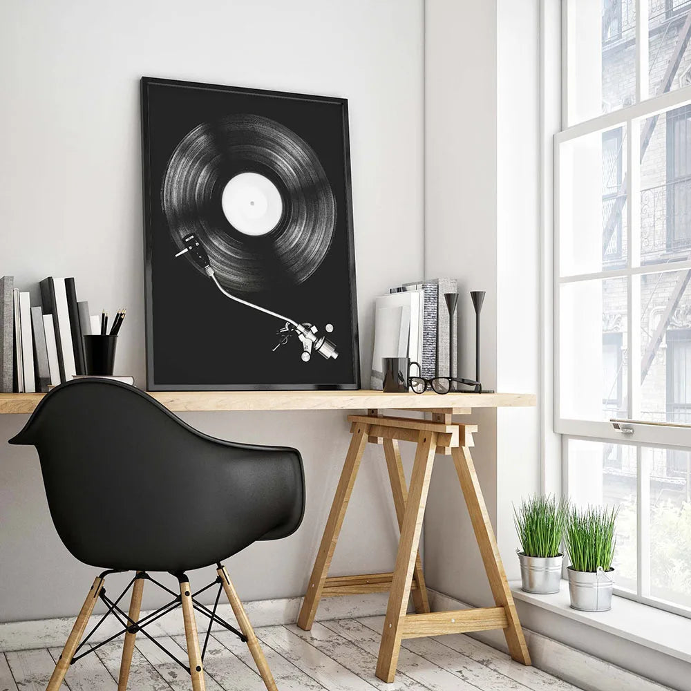 Vintage Music Vinyl Record Poster Canvas