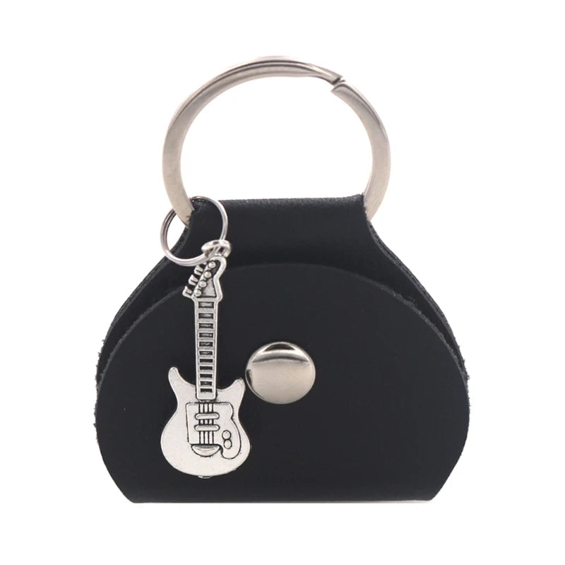 Guitar Pick Holder Case with Keyring & Small Pendant uuiuu