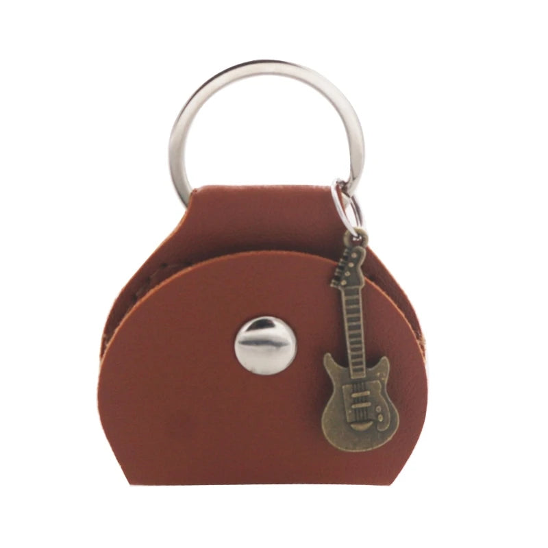 Guitar Pick Holder Case with Keyring & Small Pendant uuiuu