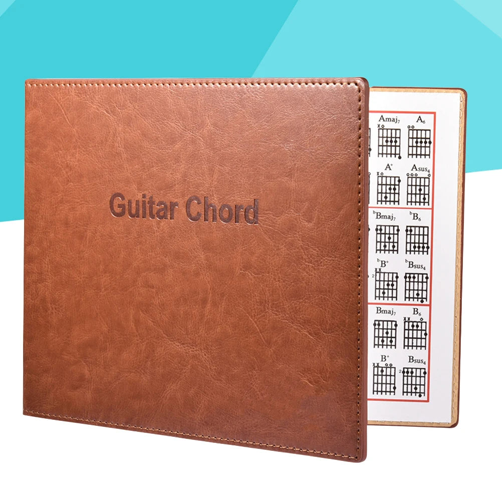 Guitar Chord Book Portable Music Notebook C Chords Backpack PU Paper Resistant Musical Instruments Teaching