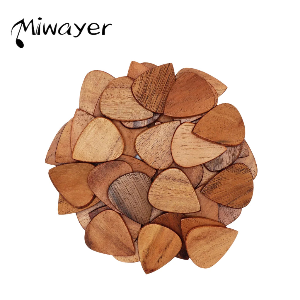 Miwayer 1 Pcs Wooden Guitar Pick,  Wood Guitar Plectrums For Electric, Acoustic, or Bass Guitar Olive Wood Rosewood Walnut Wood