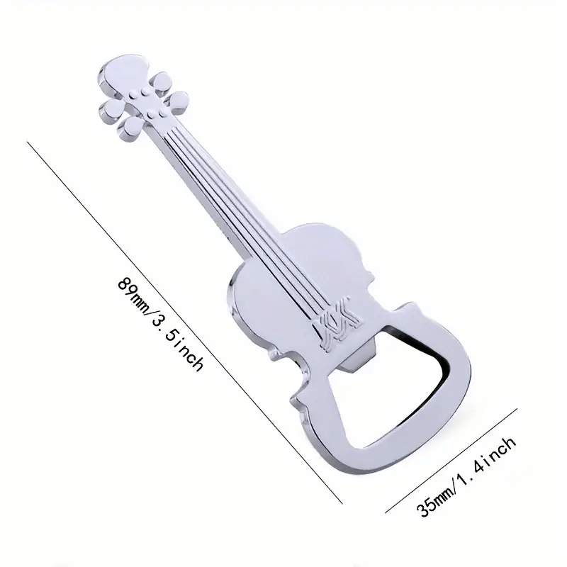 Guitar-Shaped Metal Bottle Opener