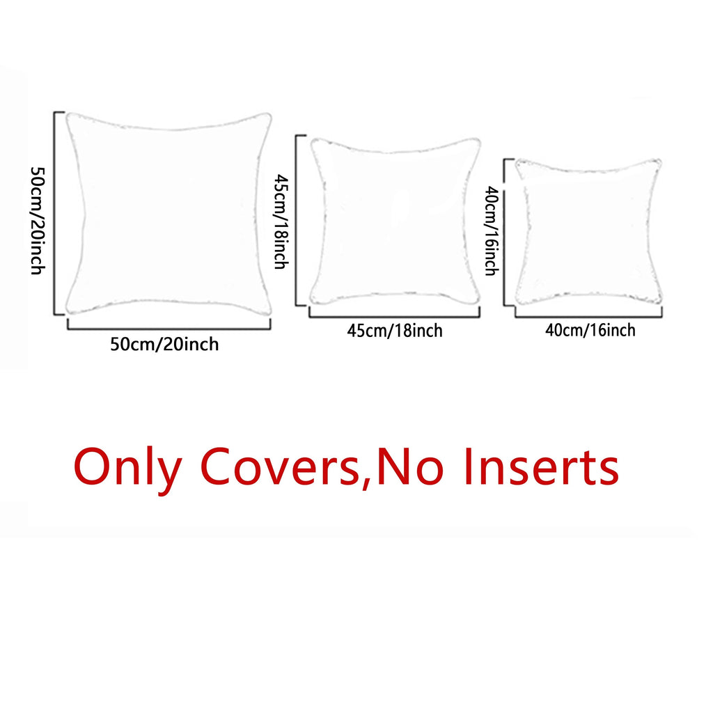 4pcs Rock Punk Style Throw Pillow Covers, 18 x 18 Inch